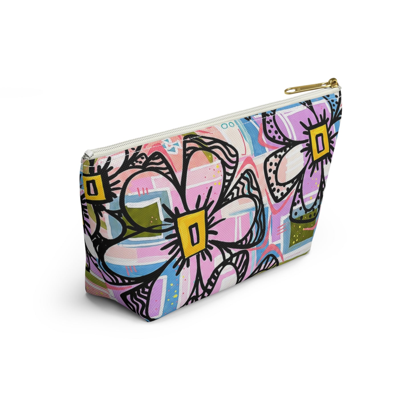 Floral Pop Accessory Pouch — Colorful Makeup & Travel Cosmetic Bag
