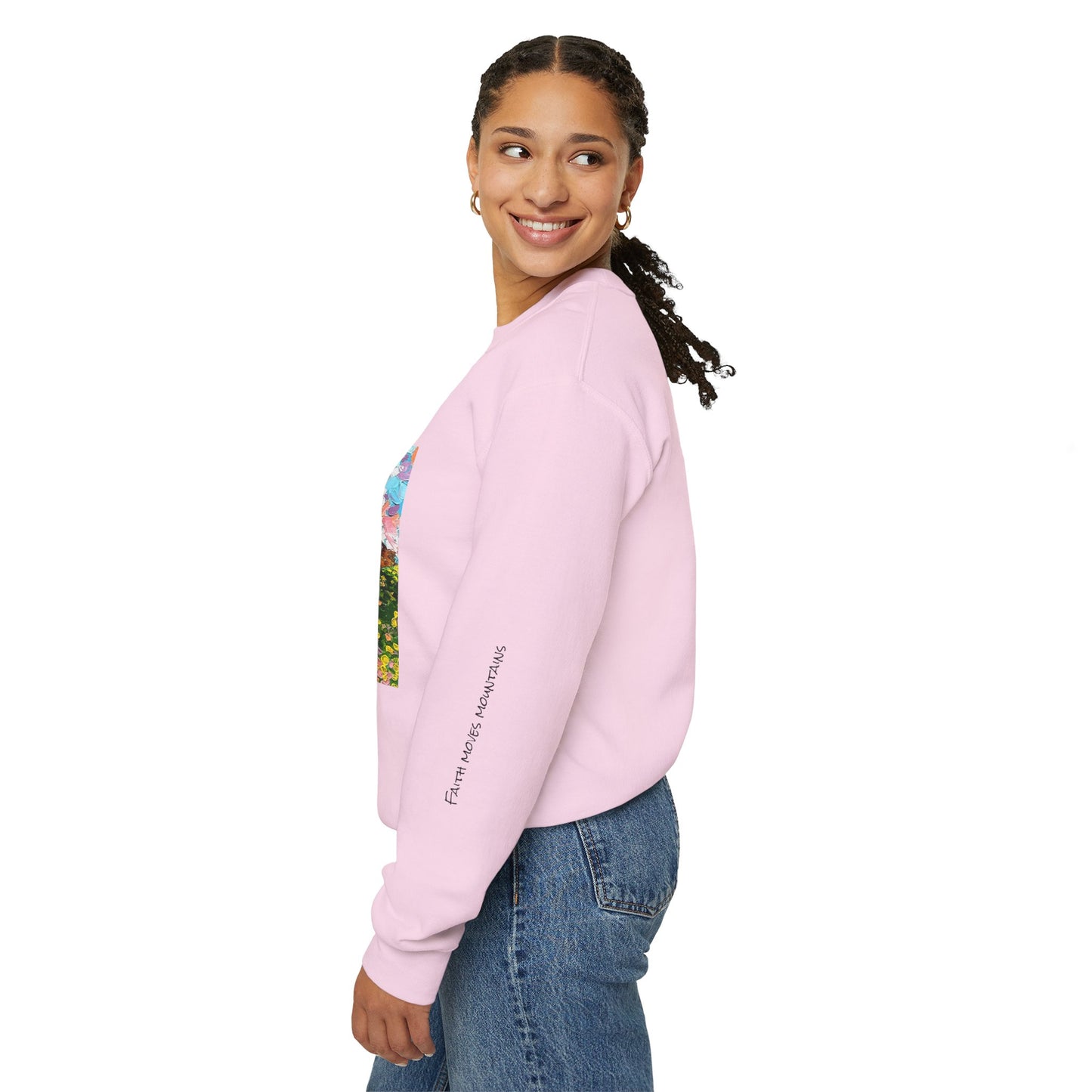 Faith Moves Mountains Sweatshirt — Inspirational Crewneck