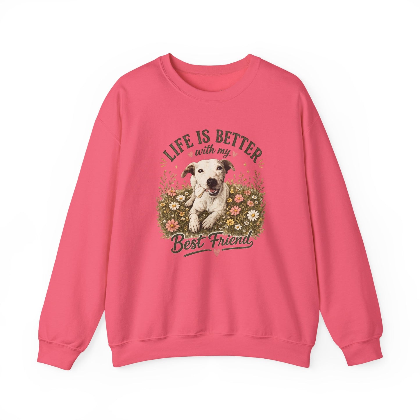 Copy of Sunsets & Sandy Paws Crewneck Sweatshirt – Beach Dog Graphic