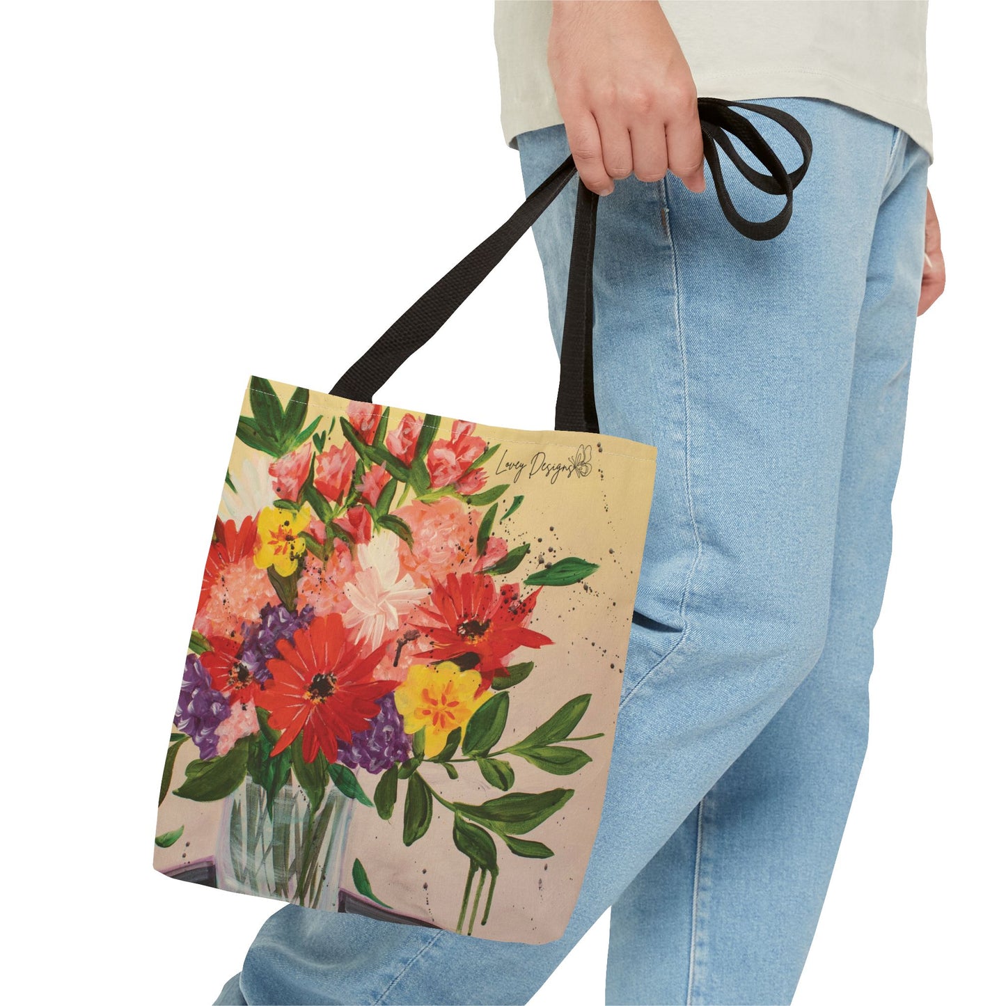 Colorful Drip Bouquet Tote Bag