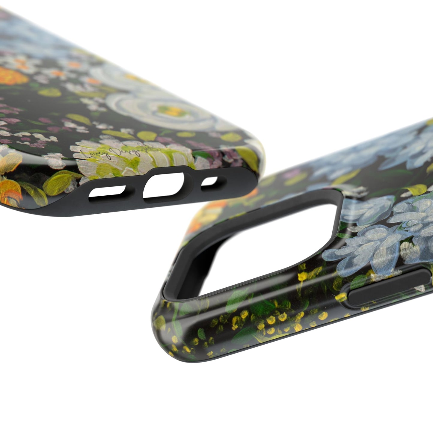 iPhone 16 & iPhone 17 Case - Midnight Garden Floral Design - Magnetic Impact-Resistant