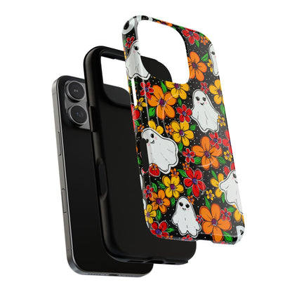 Halloween Floral Ghost Phone Case — Tough Magnetic Protective Cover