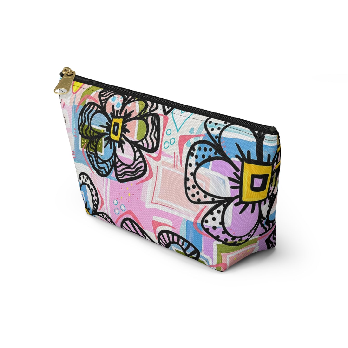 Floral Pop Accessory Pouch — Colorful Makeup & Travel Cosmetic Bag