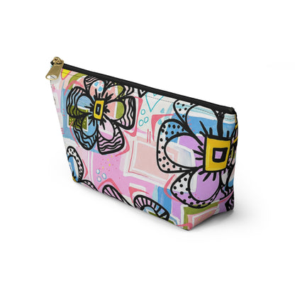 Floral Pop Accessory Pouch — Colorful Makeup & Travel Cosmetic Bag
