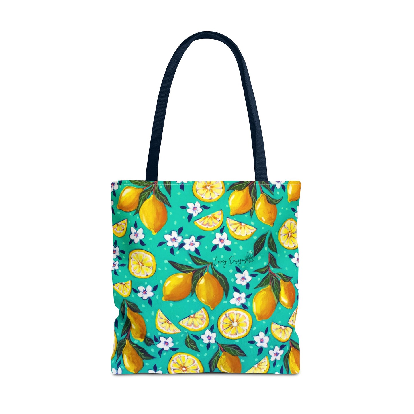 Lemon Blossom Tote Bag — Vibrant Citrus All-Over Print