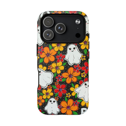 Halloween Floral Ghost Phone Case — Tough Magnetic Protective Cover