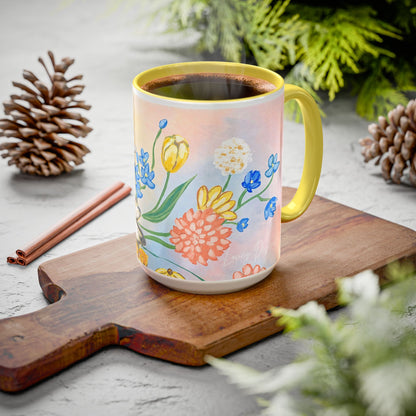 Bloom Where You Are Planted - Floral Watercolor Mug 15oz