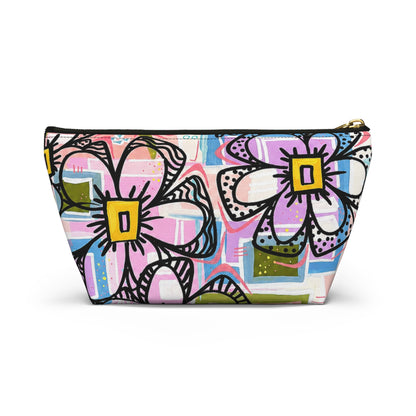 Floral Pop Accessory Pouch — Colorful Makeup & Travel Cosmetic Bag