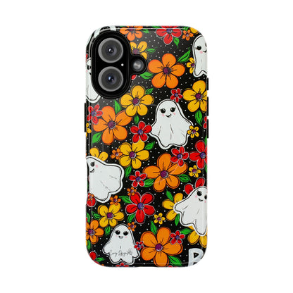 Halloween Floral Ghost Phone Case — Tough Magnetic Protective Cover