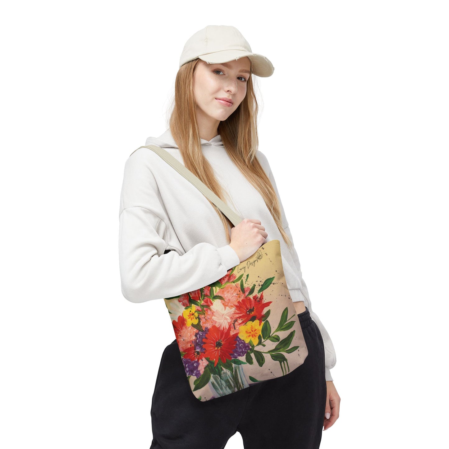 Colorful Drip Bouquet Tote Bag