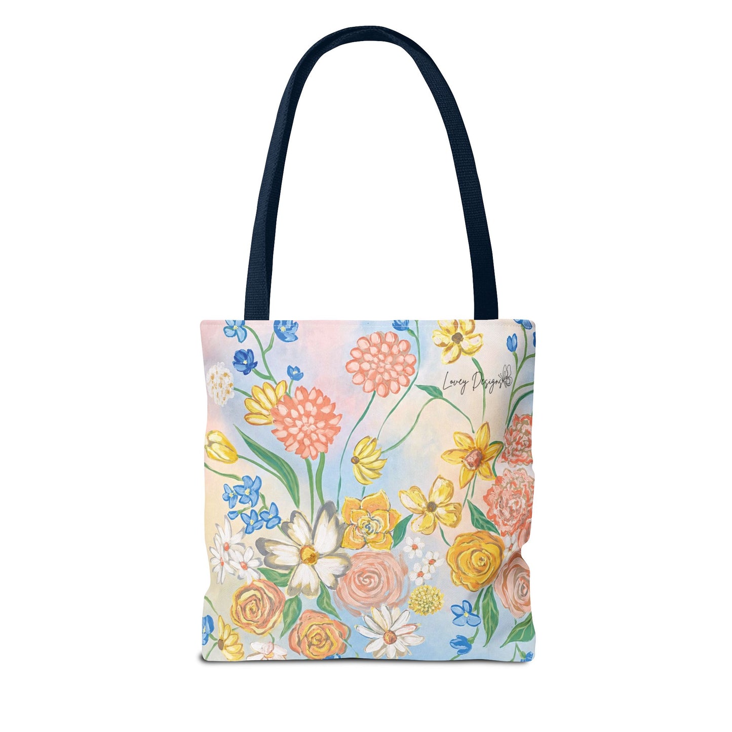 Bloom Where You Are Planted - Floral Canvas Tote Bag