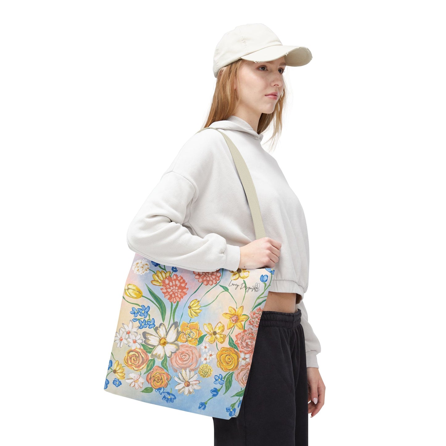 Bloom Where You Are Planted - Floral Canvas Tote Bag