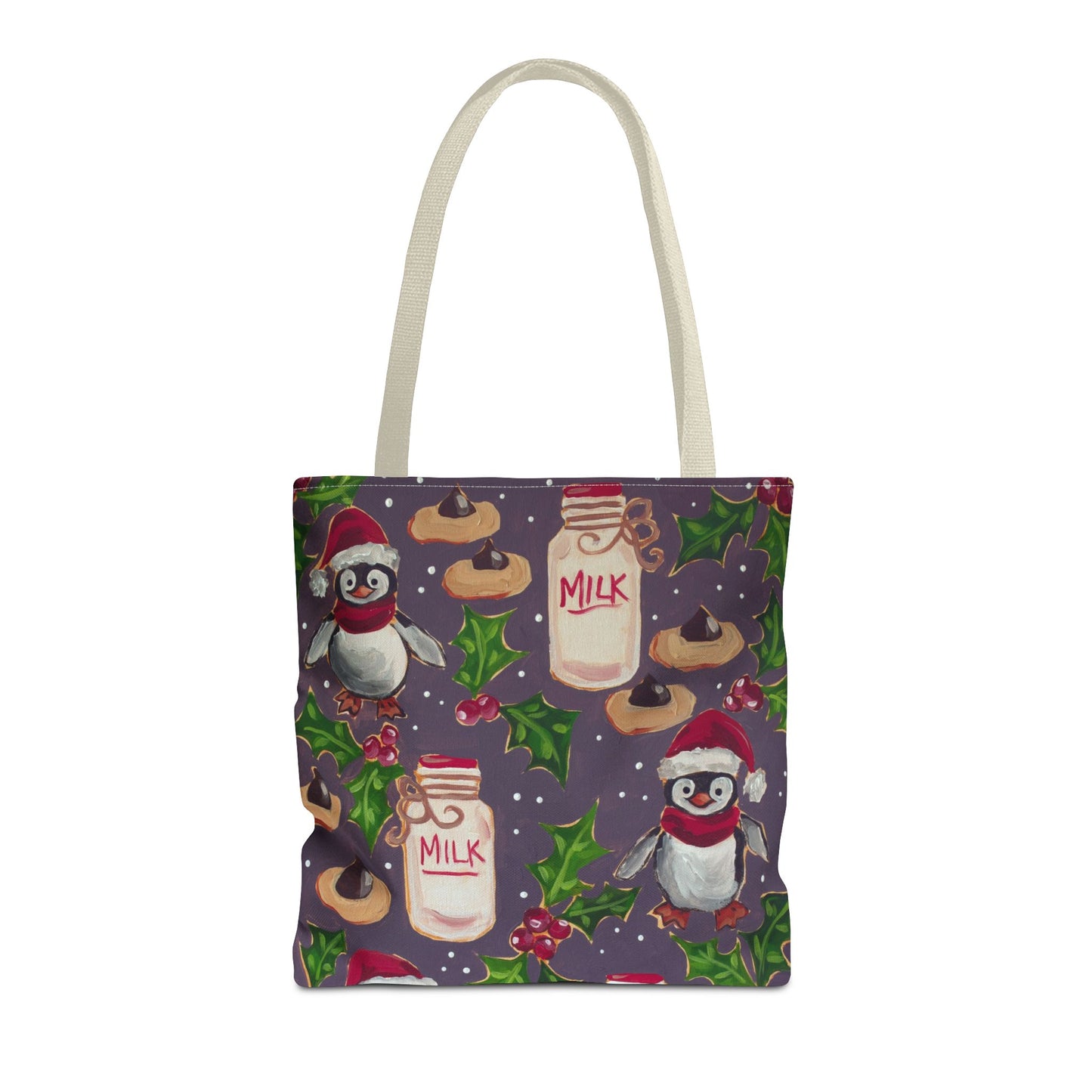 Holiday Penguin Cookie Party Tote Bag