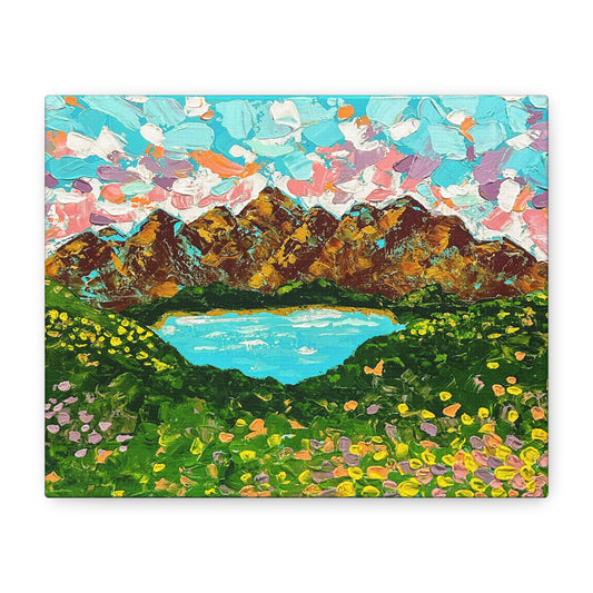 Colorful Mountain Landscape - Canvas Print