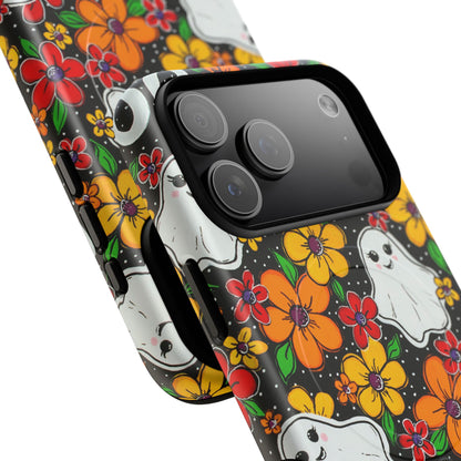 Halloween Floral Ghost Phone Case — Tough Magnetic Protective Cover