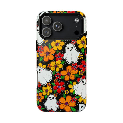 Halloween Floral Ghost Phone Case — Tough Magnetic Protective Cover