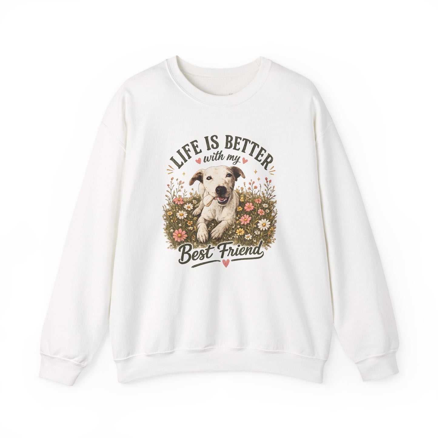 Copy of Sunsets & Sandy Paws Crewneck Sweatshirt – Beach Dog Graphic