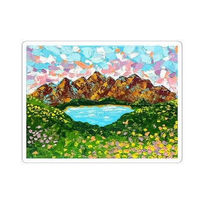Faith Moves Mountains Sticker — Inspirational Colorful Vinyl Sticker
