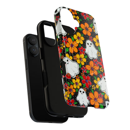 Halloween Floral Ghost Phone Case — Tough Magnetic Protective Cover