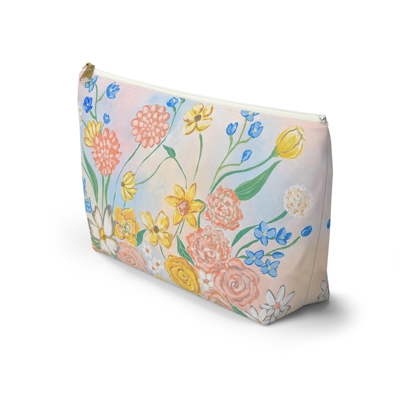 Bloom Where You Are Planted — Pastel Wildflower Accessory Bag