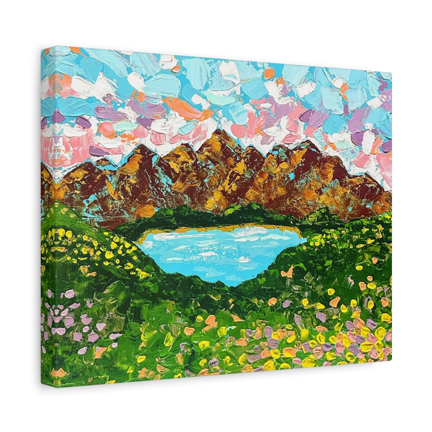 Colorful Mountain Landscape - Canvas Print