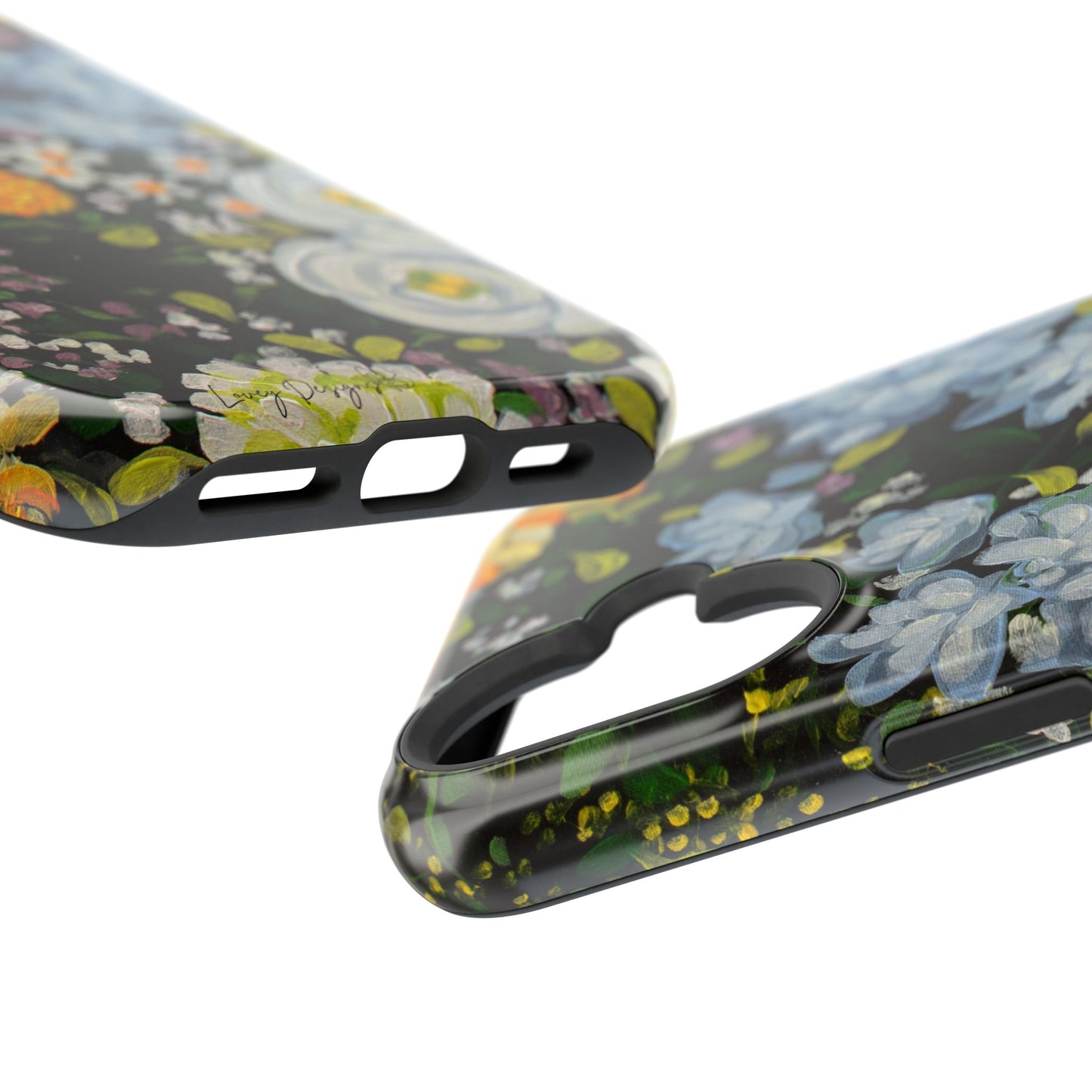 iPhone 16 & iPhone 17 Case - Midnight Garden Floral Design - Magnetic Impact-Resistant