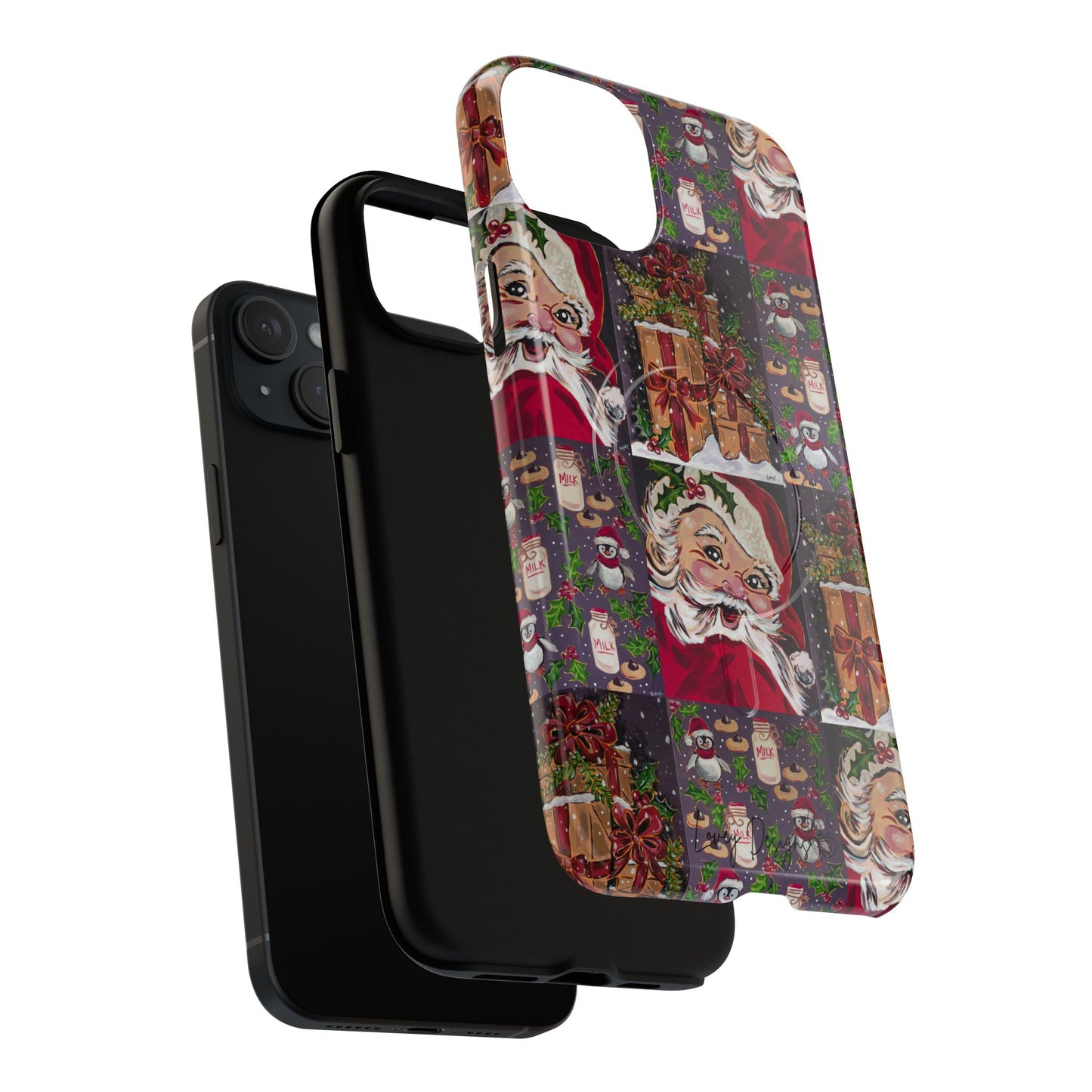 Vintage Christmas Phone Case — Tough Magnetic Holiday Phone Cover