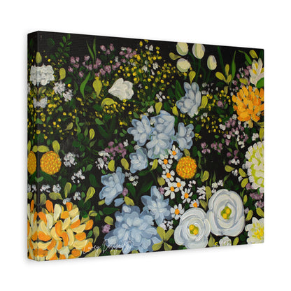 Enchanted -Floral Night Garden Matte Canvas