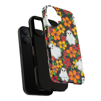 Halloween Floral Ghost Phone Case — Tough Magnetic Protective Cover