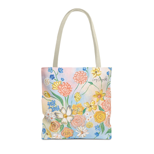 Bloom Where You Are Planted - Floral Canvas Tote Bag
