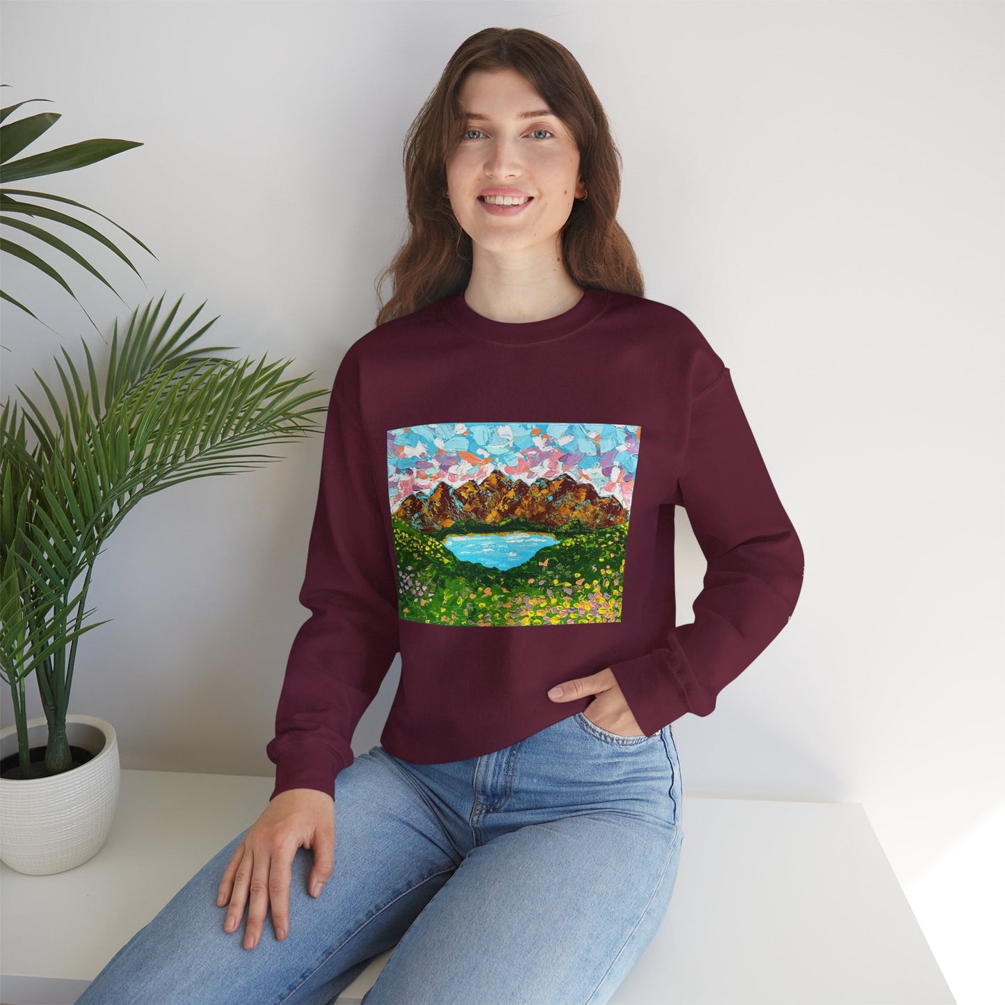 Faith Moves Mountains Sweatshirt — Inspirational Crewneck
