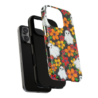 Halloween Floral Ghost Phone Case — Tough Magnetic Protective Cover