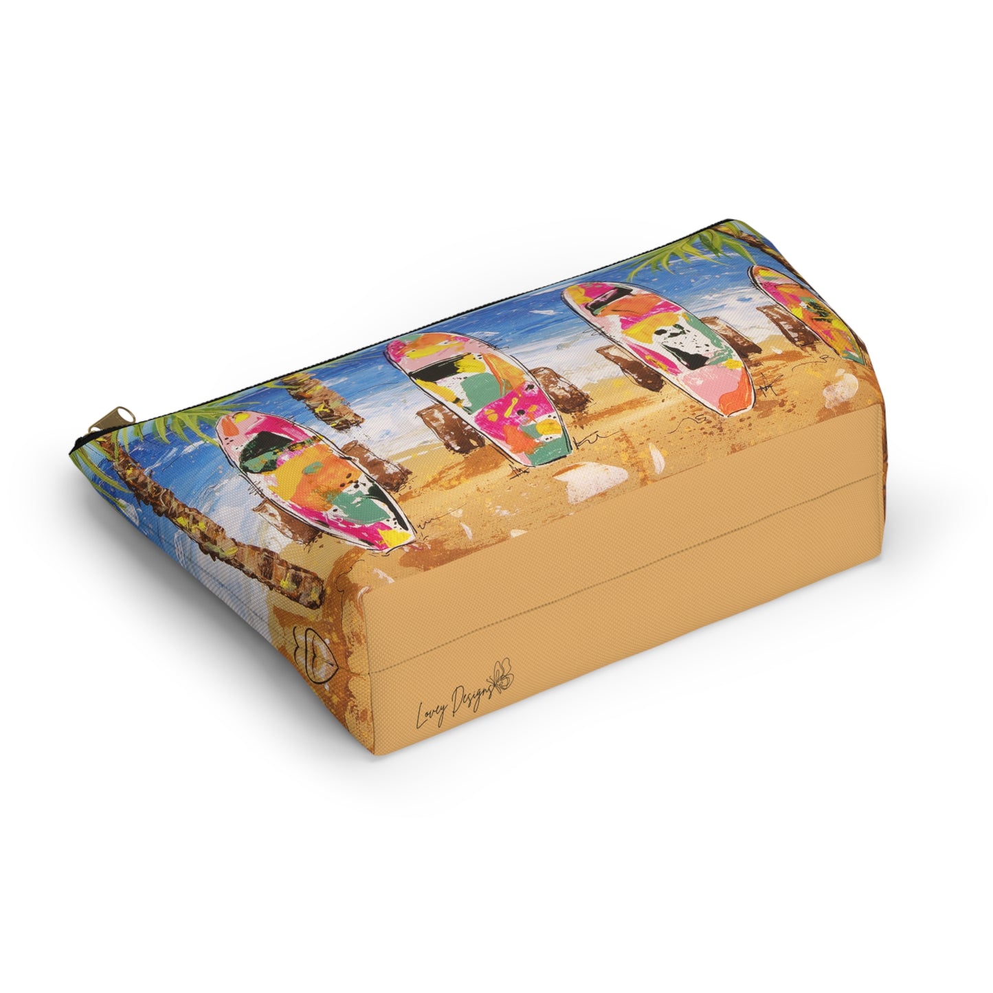 Surfboard Beach Accessory Pouch — Tropical Cosmetic Travel Bag
