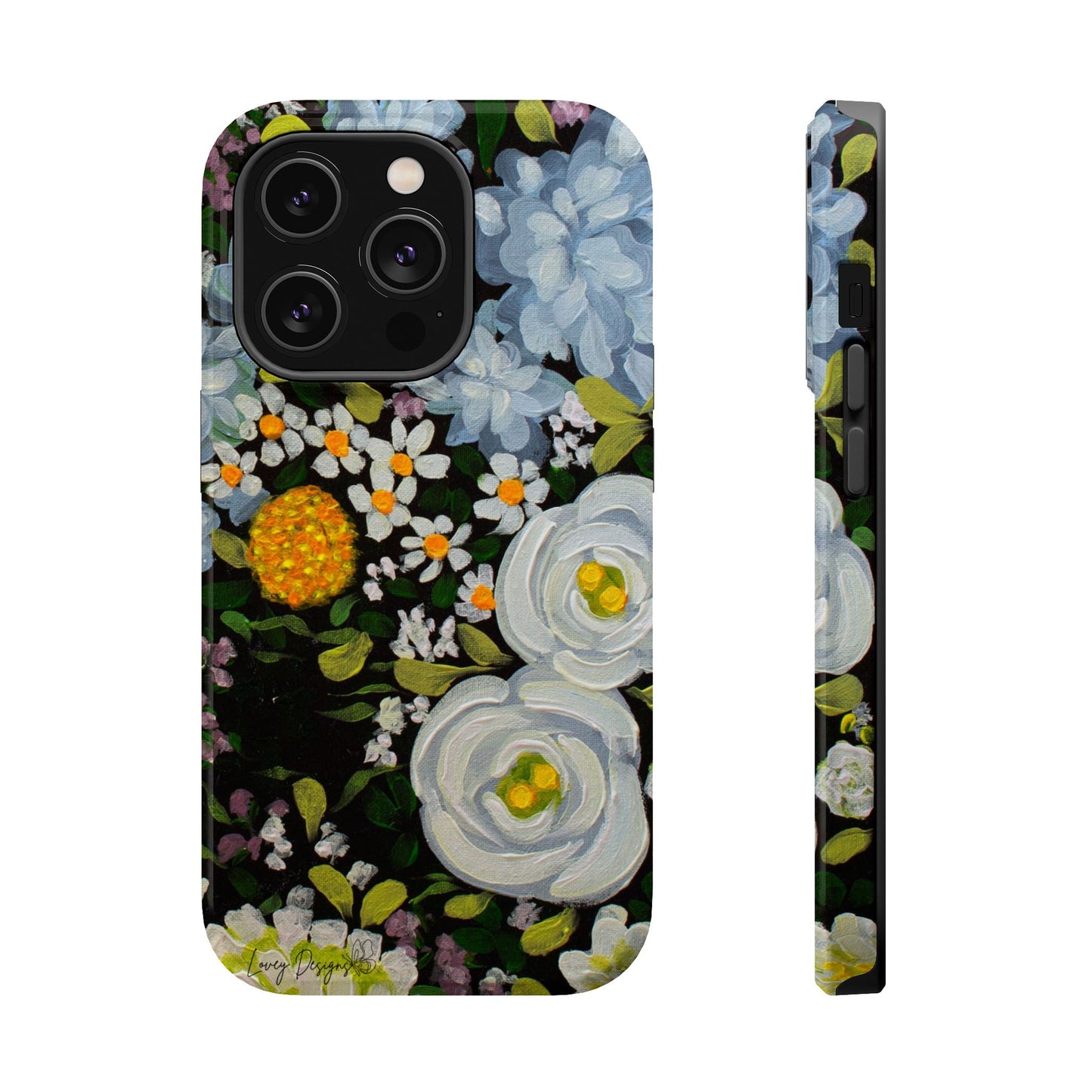 Phone Magnetic Cases - Midnight Gardens Design for iPhone 14 & 15