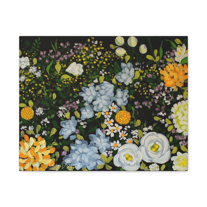 Enchanted -Floral Night Garden Matte Canvas