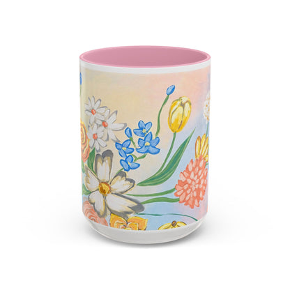 Bloom Where You Are Planted - Floral Watercolor Mug 15oz