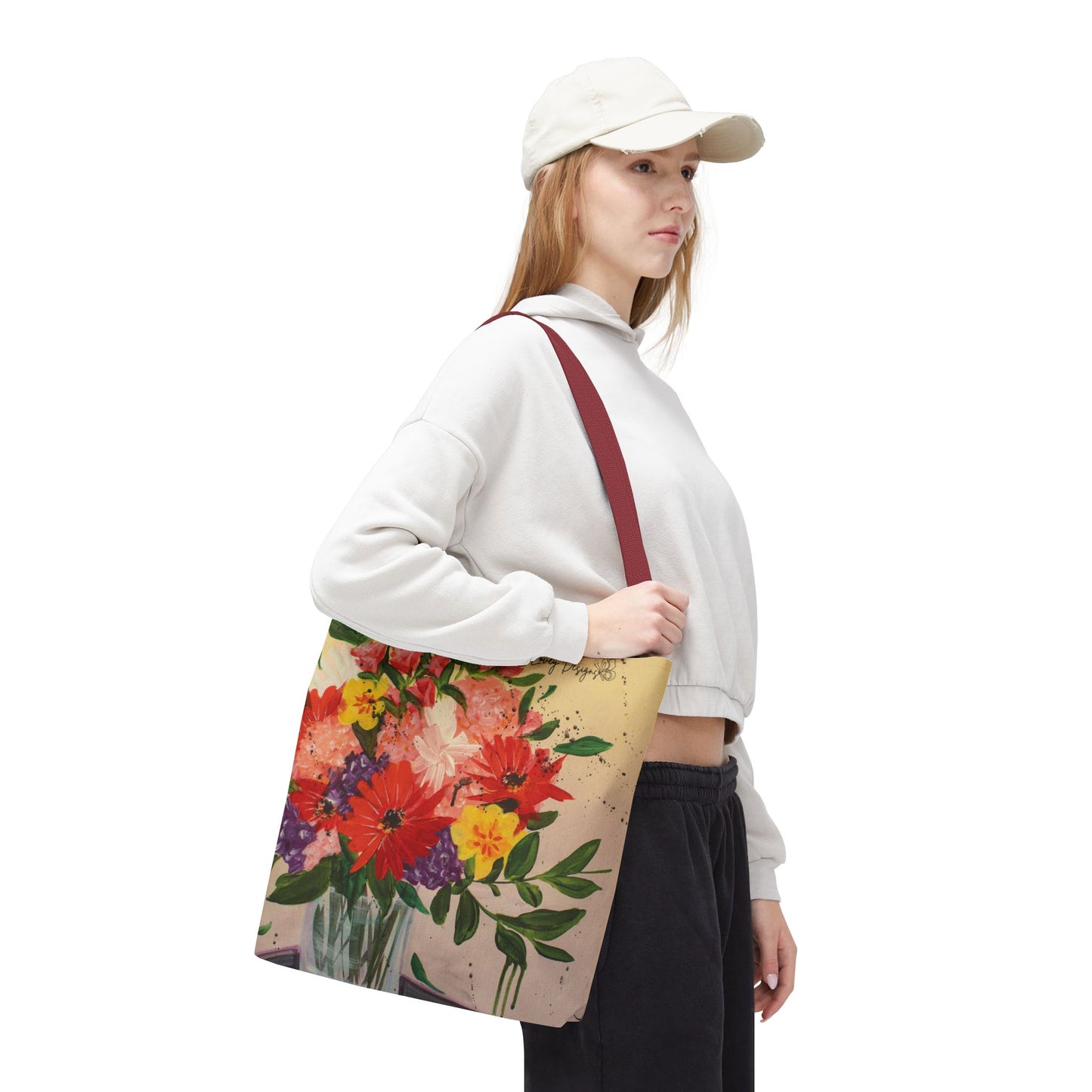 Colorful Drip Bouquet Tote Bag