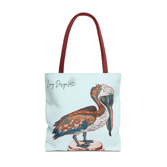Beach Pelican Pier Tote Bag — Nautical Beach Canvas Carryall