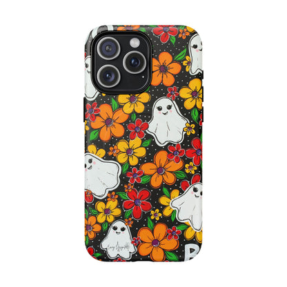 Halloween Floral Ghost Phone Case — Tough Magnetic Protective Cover