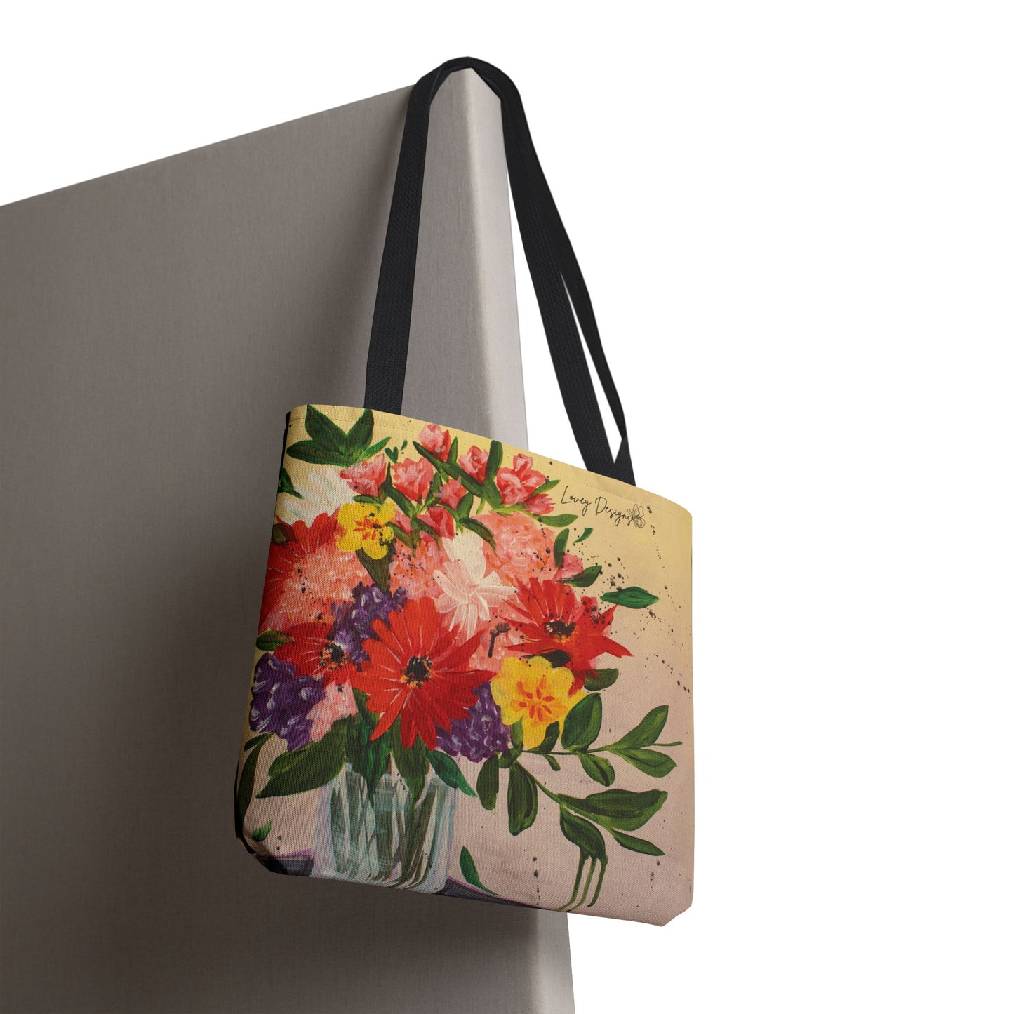 Colorful Drip Bouquet Tote Bag