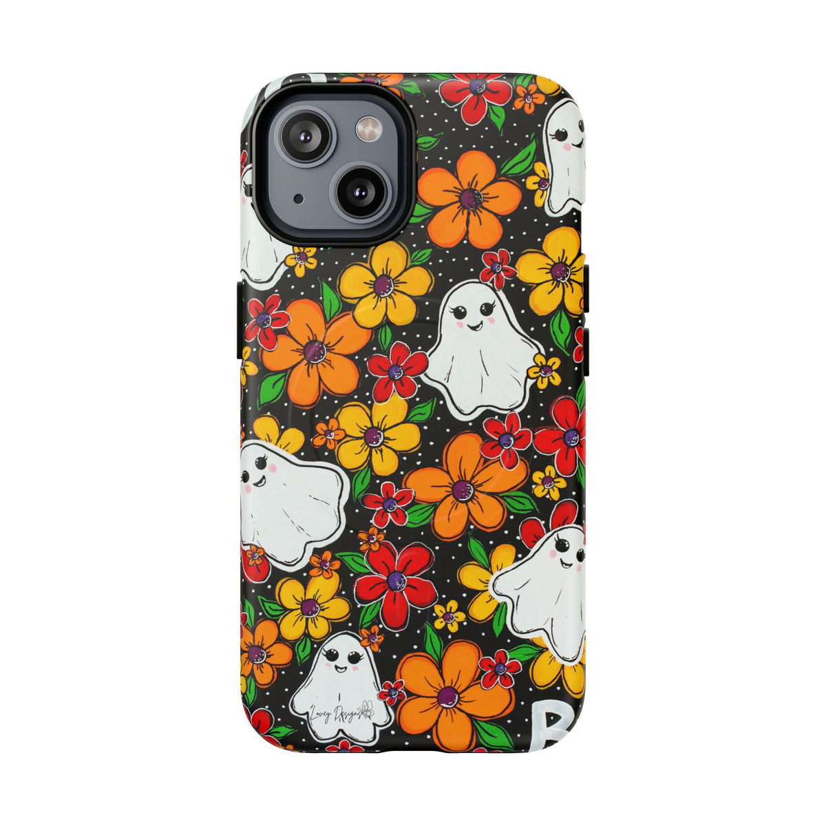 Halloween Floral Ghost Phone Case — Tough Magnetic Protective Cover
