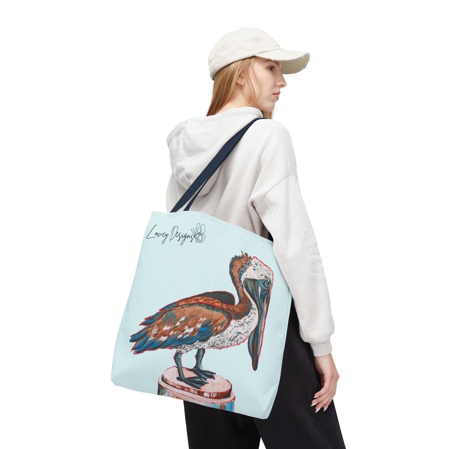 Beach Pelican Pier Tote Bag — Nautical Beach Canvas Carryall