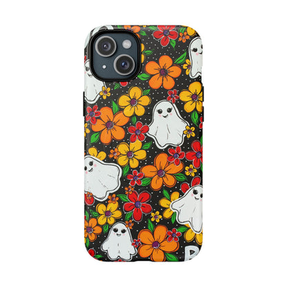 Halloween Floral Ghost Phone Case — Tough Magnetic Protective Cover