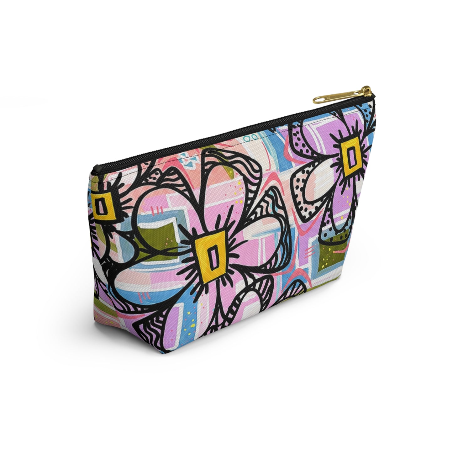 Floral Pop Accessory Pouch — Colorful Makeup & Travel Cosmetic Bag