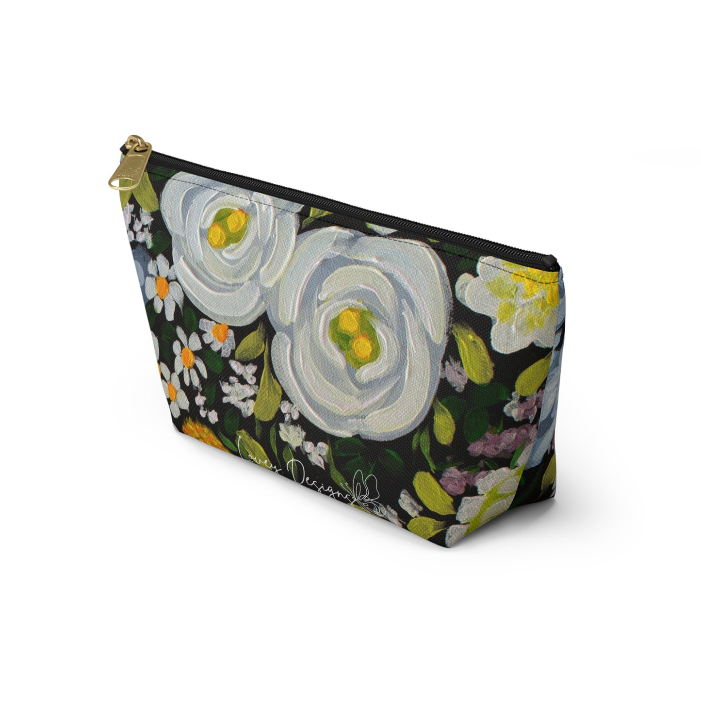 Midnight Garden — Floral Accessory Pouch Garden Makeup Bag \