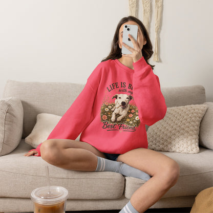 Copy of Sunsets & Sandy Paws Crewneck Sweatshirt – Beach Dog Graphic