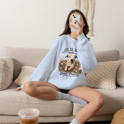Copy of Sunsets & Sandy Paws Crewneck Sweatshirt – Beach Dog Graphic