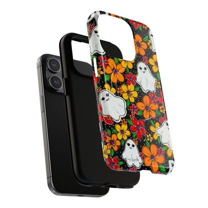 Halloween Floral Ghost Phone Case — Tough Magnetic Protective Cover