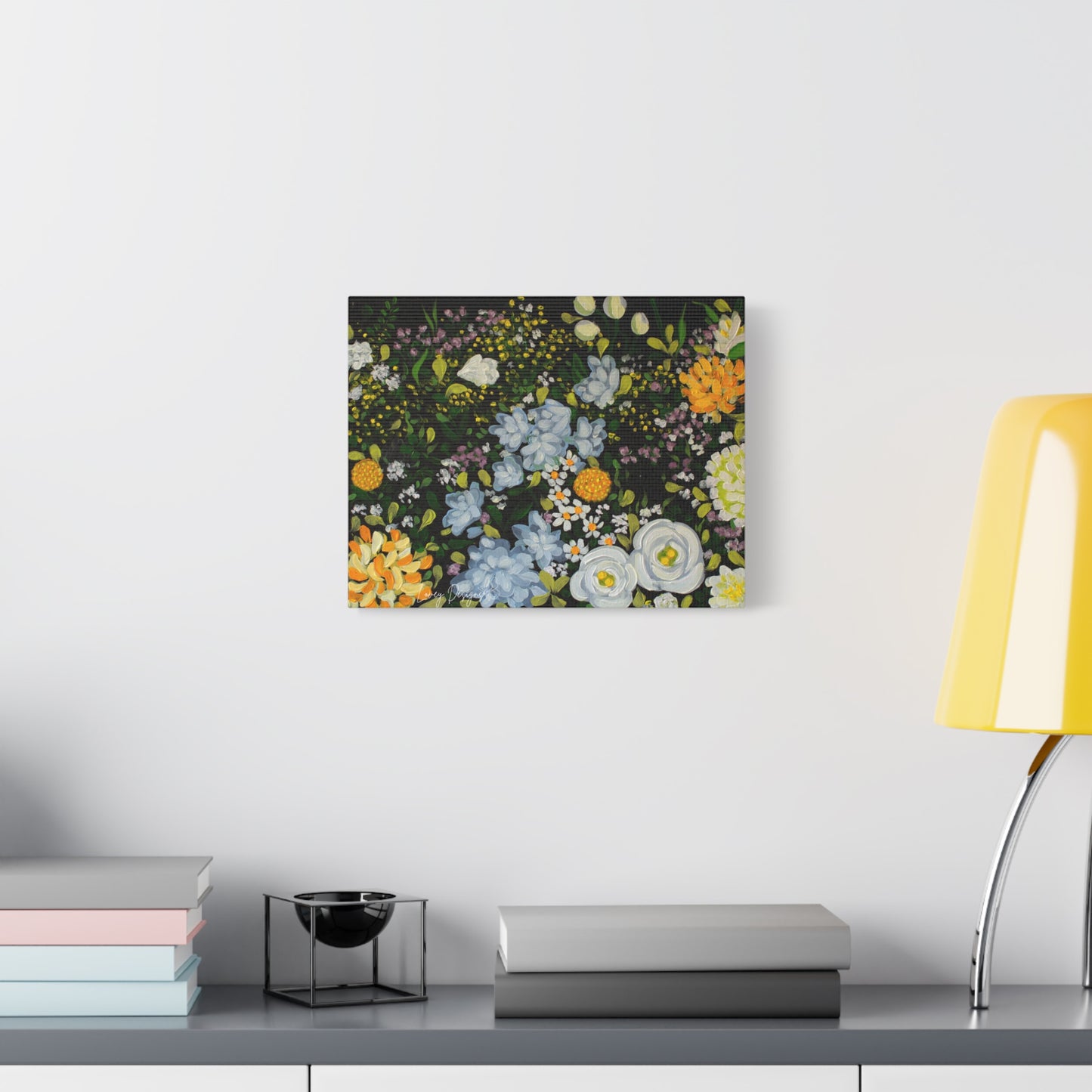 Enchanted -Floral Night Garden Matte Canvas