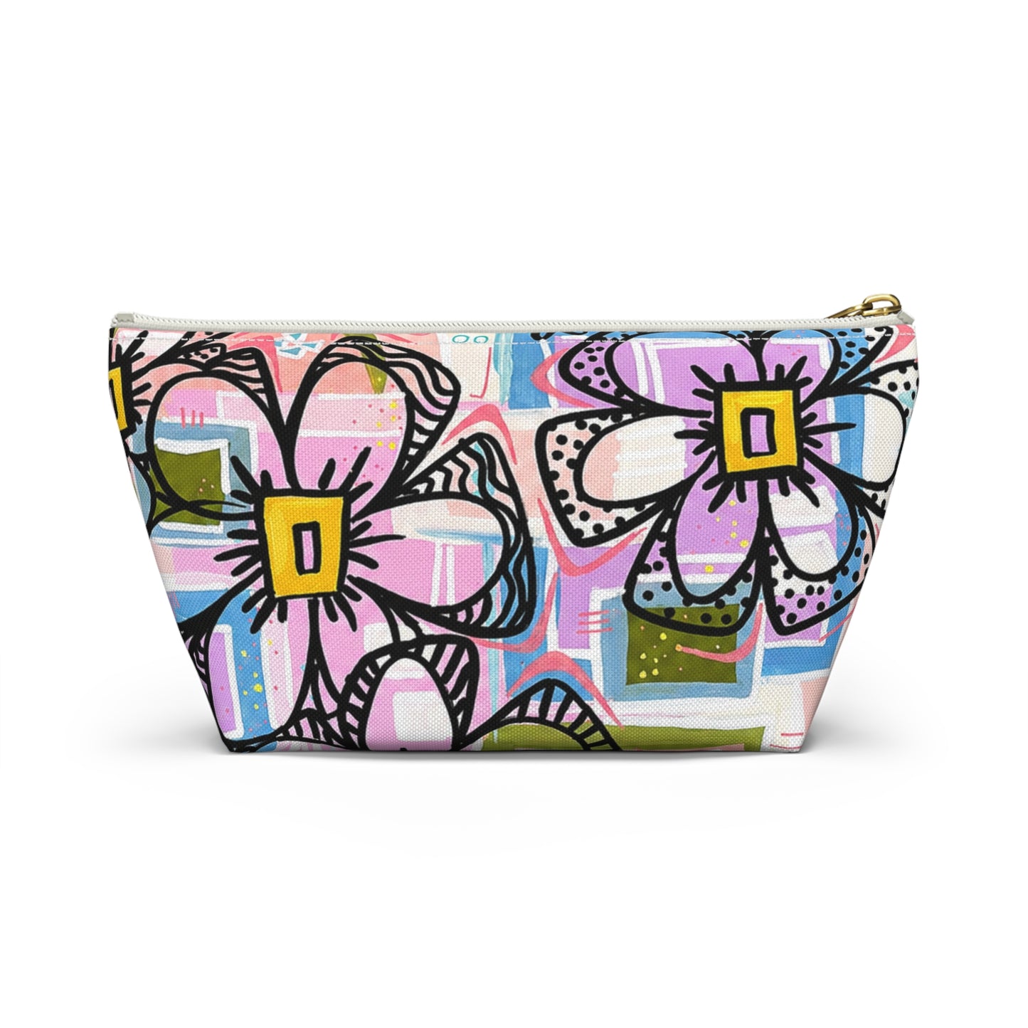 Floral Pop Accessory Pouch — Colorful Makeup & Travel Cosmetic Bag